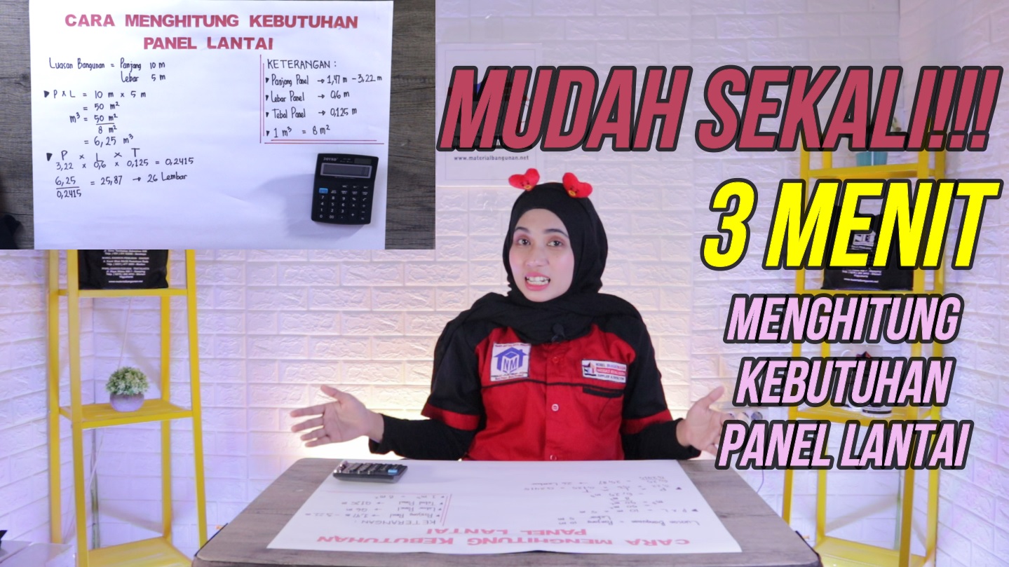 cara menghitung kebutuhan panel lantai