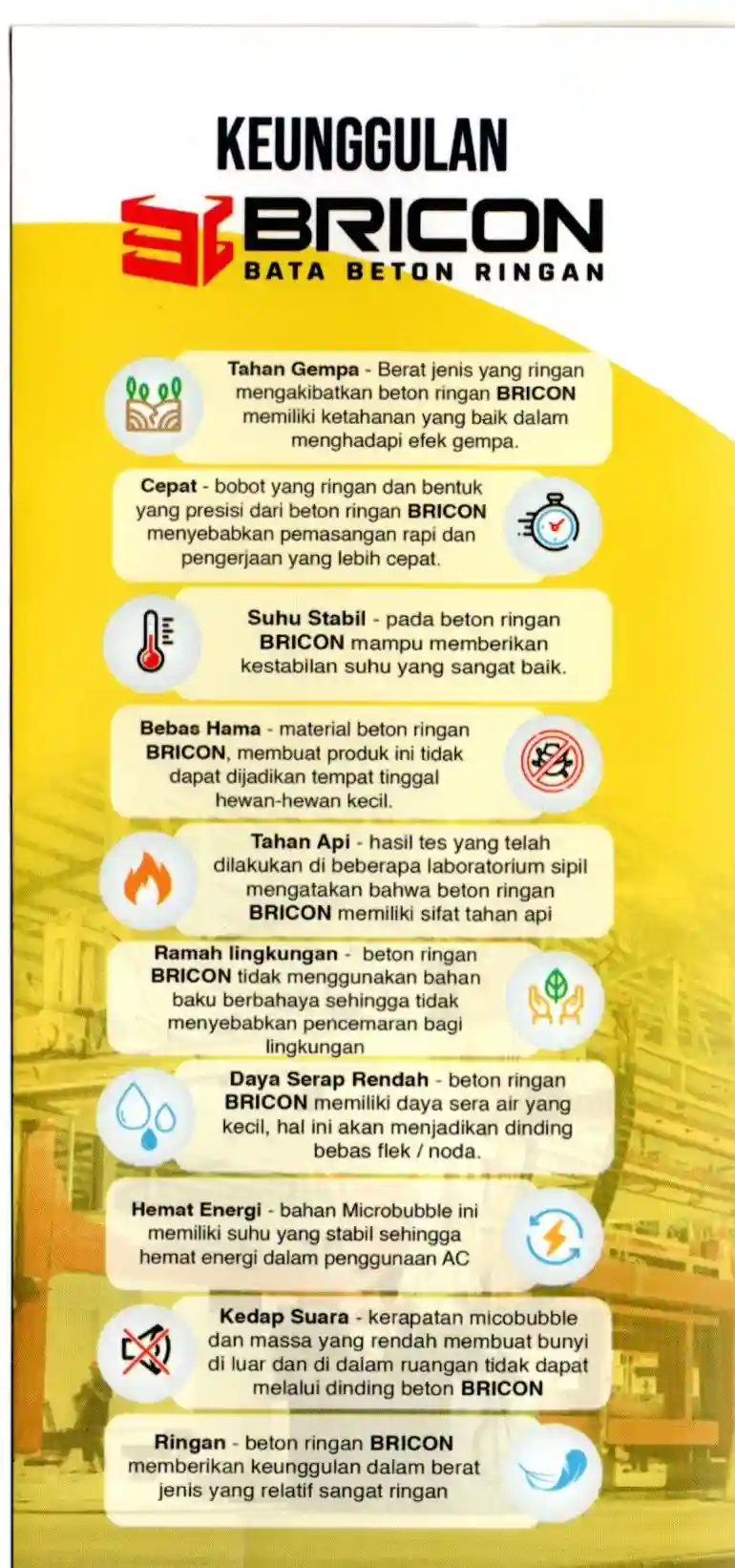 keunggulan bata ringan hebel bricon